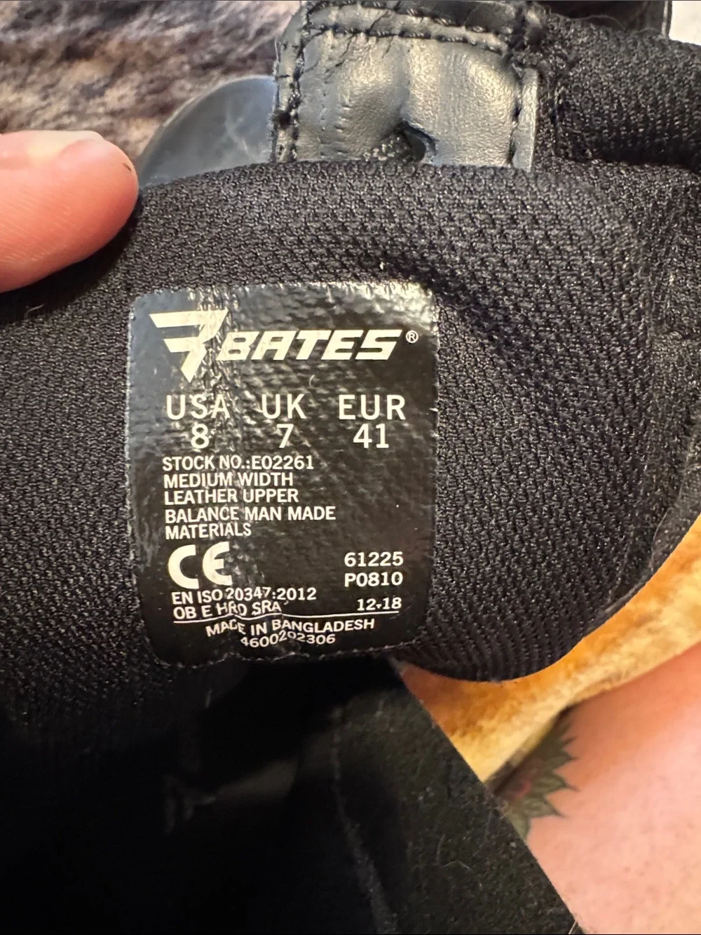 Men’s Bates Black Lace-Up Tactical Boots